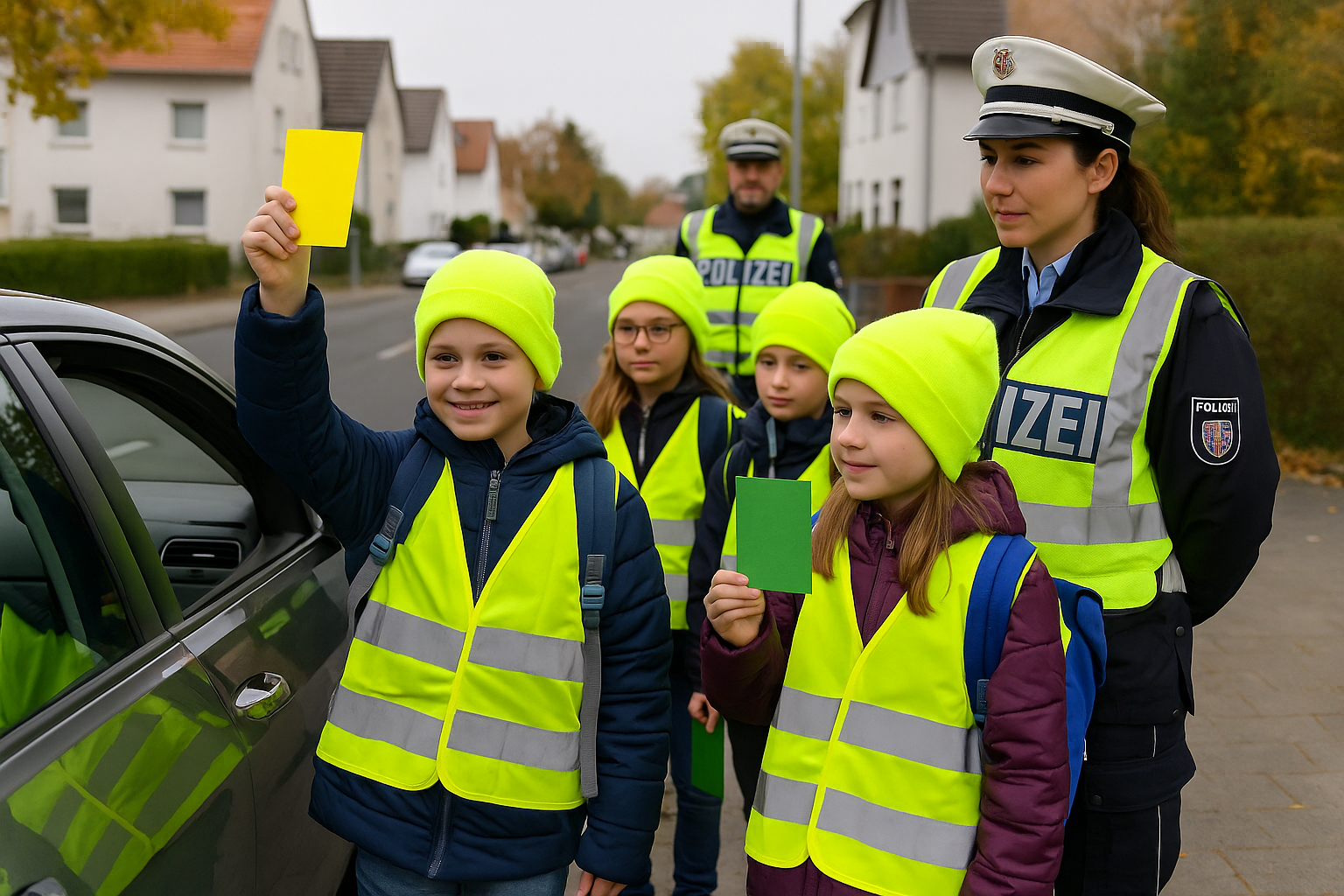 Michelstadt: Kinder vergeben gelbe und grüne Karten bei „Blitz für Kids“-Aktion