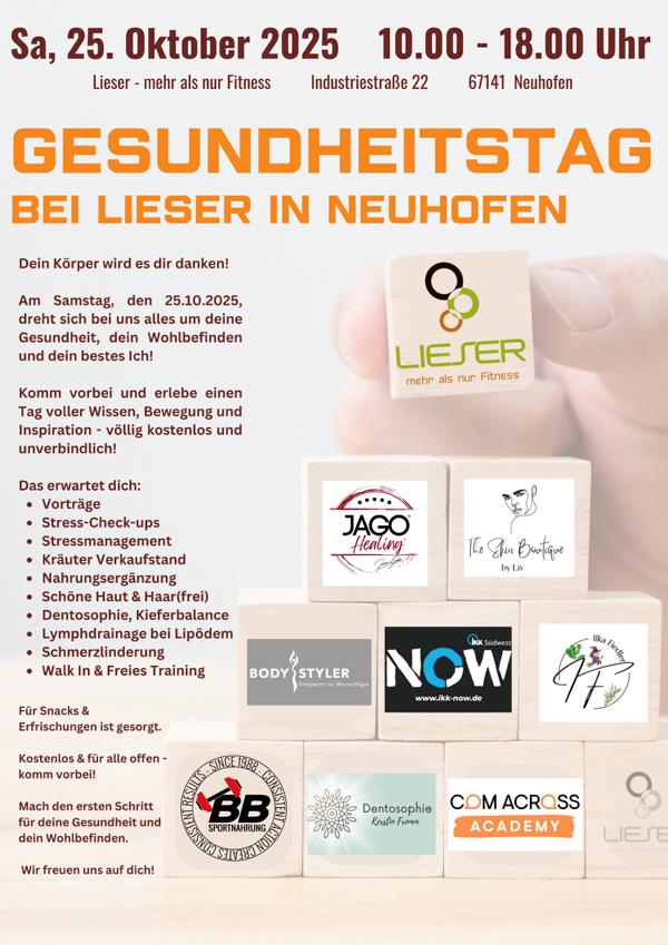 Neuhofen: Gesundheitstag bei Lieser Fitness – Ein Tag für Körper, Geist und Wohlbefinden