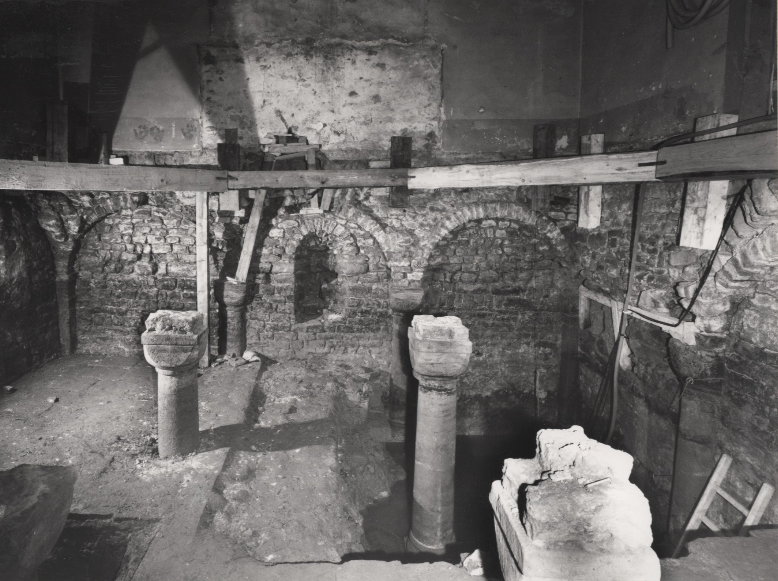 Benediktinerpropstei Wiesenbach während einer Ausgrabung 1980.