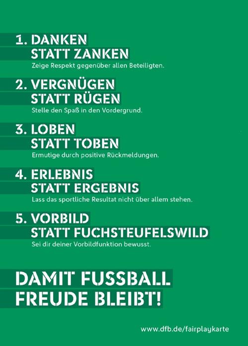 (Foto: bfv) Fair-Play-Karte Rückseite Fair Play Karte Rück Copy